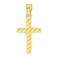 Load image into Gallery viewer, Solid Gold Cross Pendant - 10k or 14k