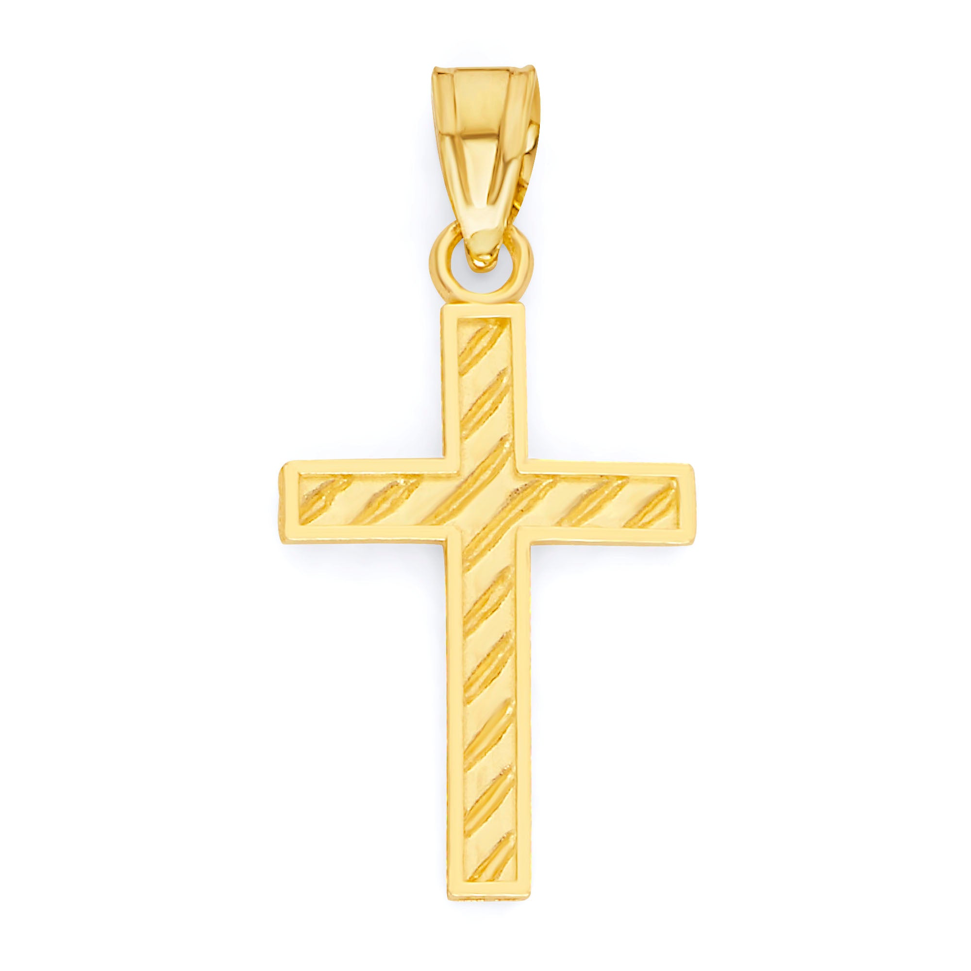 Solid Gold Cross Pendant - 10k or 14k