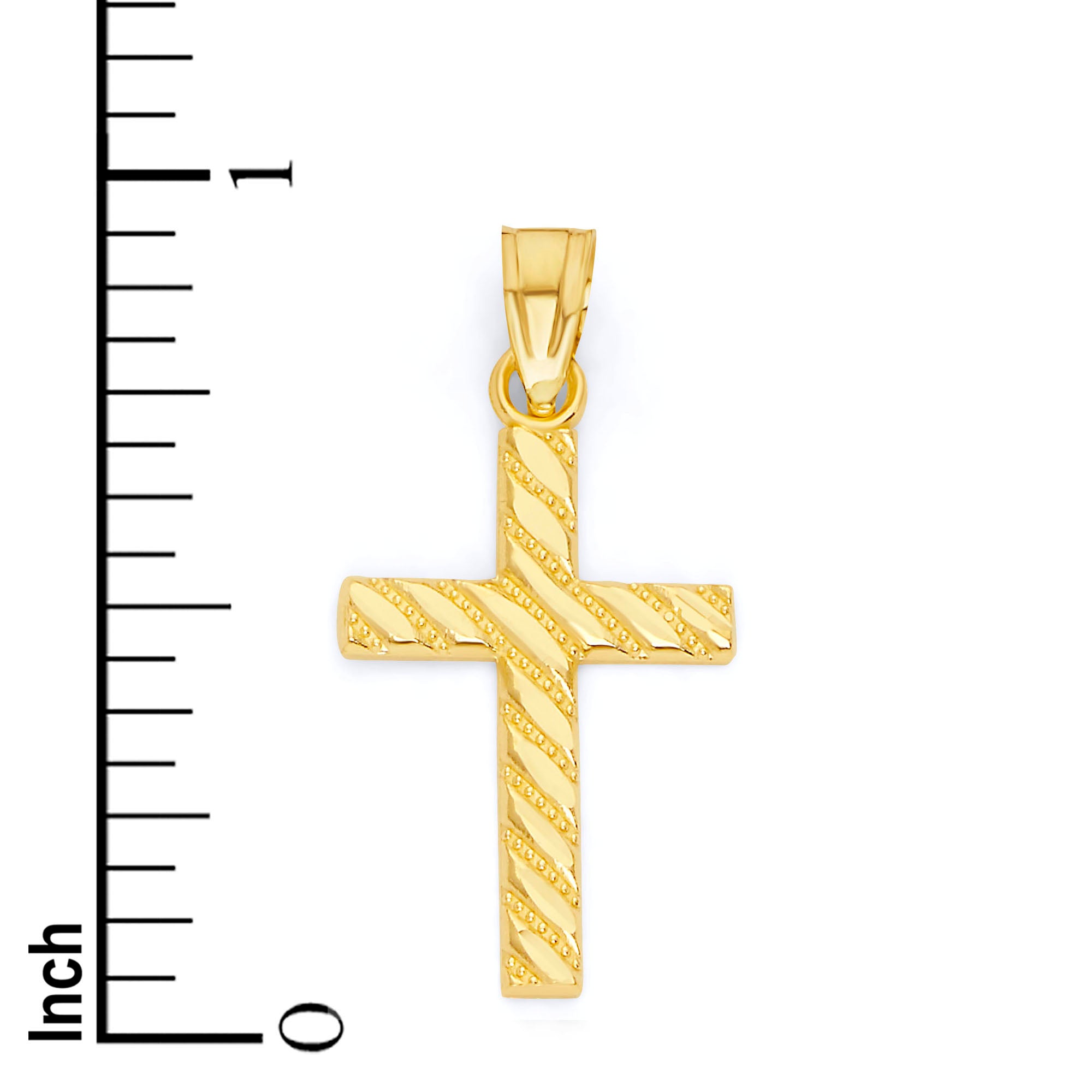 Solid Gold Cross Pendant - 10k or 14k