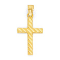 Load image into Gallery viewer, Solid Gold Cross Pendant - 10k or 14k