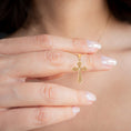 Load image into Gallery viewer, Solid Gold Cross Pendant - 10k or 14k