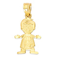 Load image into Gallery viewer, 10k/14k Solid Gold "It's a Boy" Charm Pendant, Newborn Baby Gift