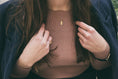 Load image into Gallery viewer, 10k/14k Solid Gold "It's a Girl" Charm Pendant, Newborn Baby Gift
