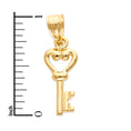 Load image into Gallery viewer, Solid 10k/14k Gold Heart Key Pendant