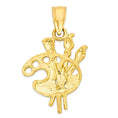 Load image into Gallery viewer, Solid Gold Painter Pendant - 10k or 14k