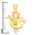 Load image into Gallery viewer, Solid Gold Painter Pendant - 10k or 14k