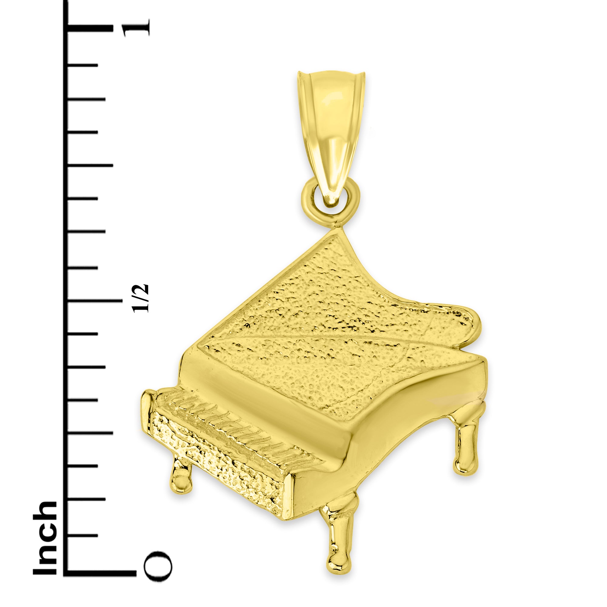 Solid Gold Piano Pendant - 10k or 14k