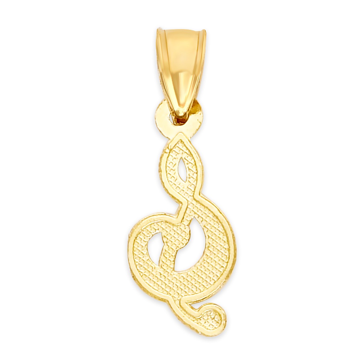 Solid Gold Music Note Pendant - 10k or 14k