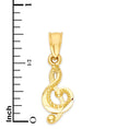 Load image into Gallery viewer, Solid Gold Music Note Pendant - 10k or 14k