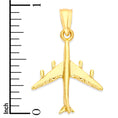 Load image into Gallery viewer, Solid Gold Airplane Pendant - 10k or 14k