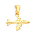 Load image into Gallery viewer, Solid Gold Airplane Pendant - 10k or 14k