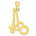 Load image into Gallery viewer, Solid Gold Cursive Initial Pendant - 10k or 14k