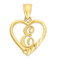 Load image into Gallery viewer, 10k/14k Solid Gold Heart Initial Pendant - Personalized Jewelry Gifts
