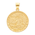 Load image into Gallery viewer, Solid Gold Saint Michael Pendant - 10k or 14k
