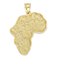 Load image into Gallery viewer, Solid Gold Africa Pendant: 10k/14k Diamond Cut African Map Necklace