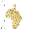 Load image into Gallery viewer, Solid Gold Africa Pendant: 10k/14k Diamond Cut African Map Necklace