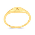 Load image into Gallery viewer, Solid Gold Initial Signet Ring - 10k or 14k
