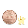 Load image into Gallery viewer, Solid Gold Dog Silhouette Charm: 10k/14k Canine Lover Necklace Accessory
