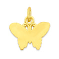 Load image into Gallery viewer, 10k/14k Solid Gold Butterfly Pendant - Diamond Cut Animal Charm