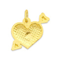 Load image into Gallery viewer, Solid Gold Heart with Arrow Charm - 10k or 14k