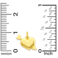 Load image into Gallery viewer, Solid Gold Heart with Arrow Charm - 10k or 14k