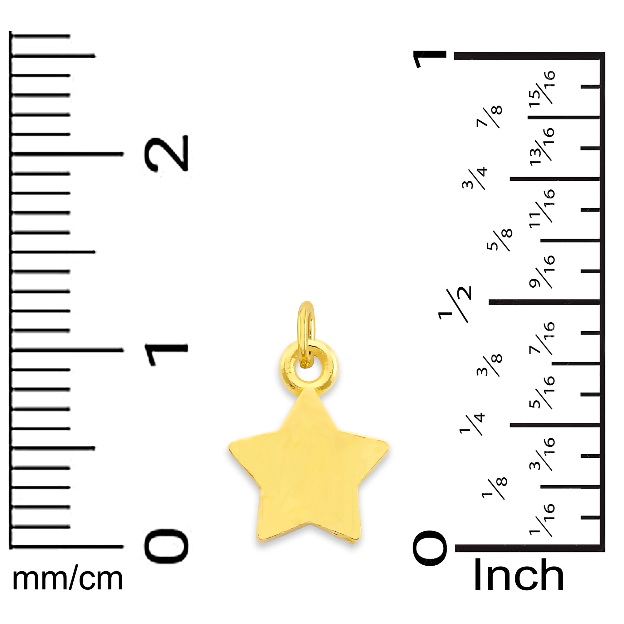Solid Gold Star Charm - 10k or 14k