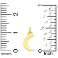Load image into Gallery viewer, Solid Gold Moon Charm - 10k or 14k