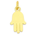 Load image into Gallery viewer, Solid Gold Hamsa Charm - 10k or 14k