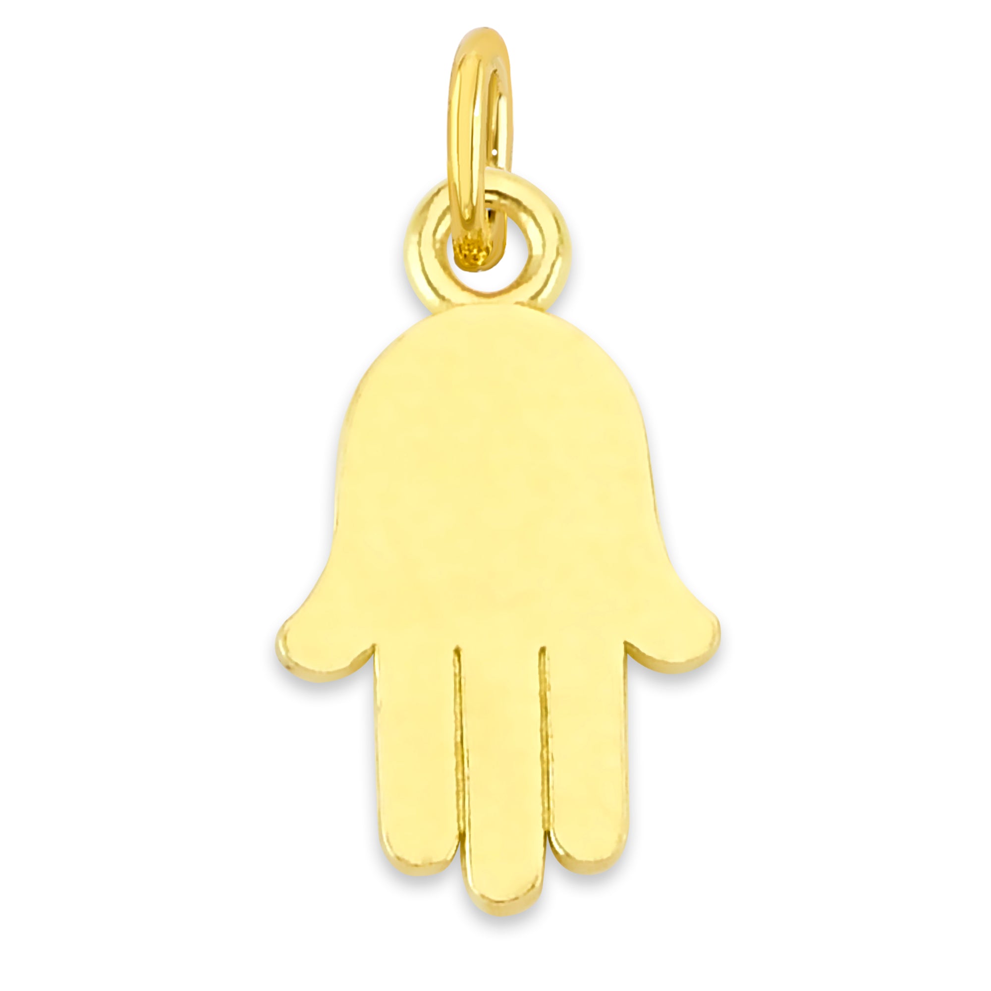 Solid Gold Hamsa Charm - 10k or 14k