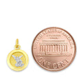 Load image into Gallery viewer, Solid Two-Tone Gold Saint Michael Charm - 10k or 14k