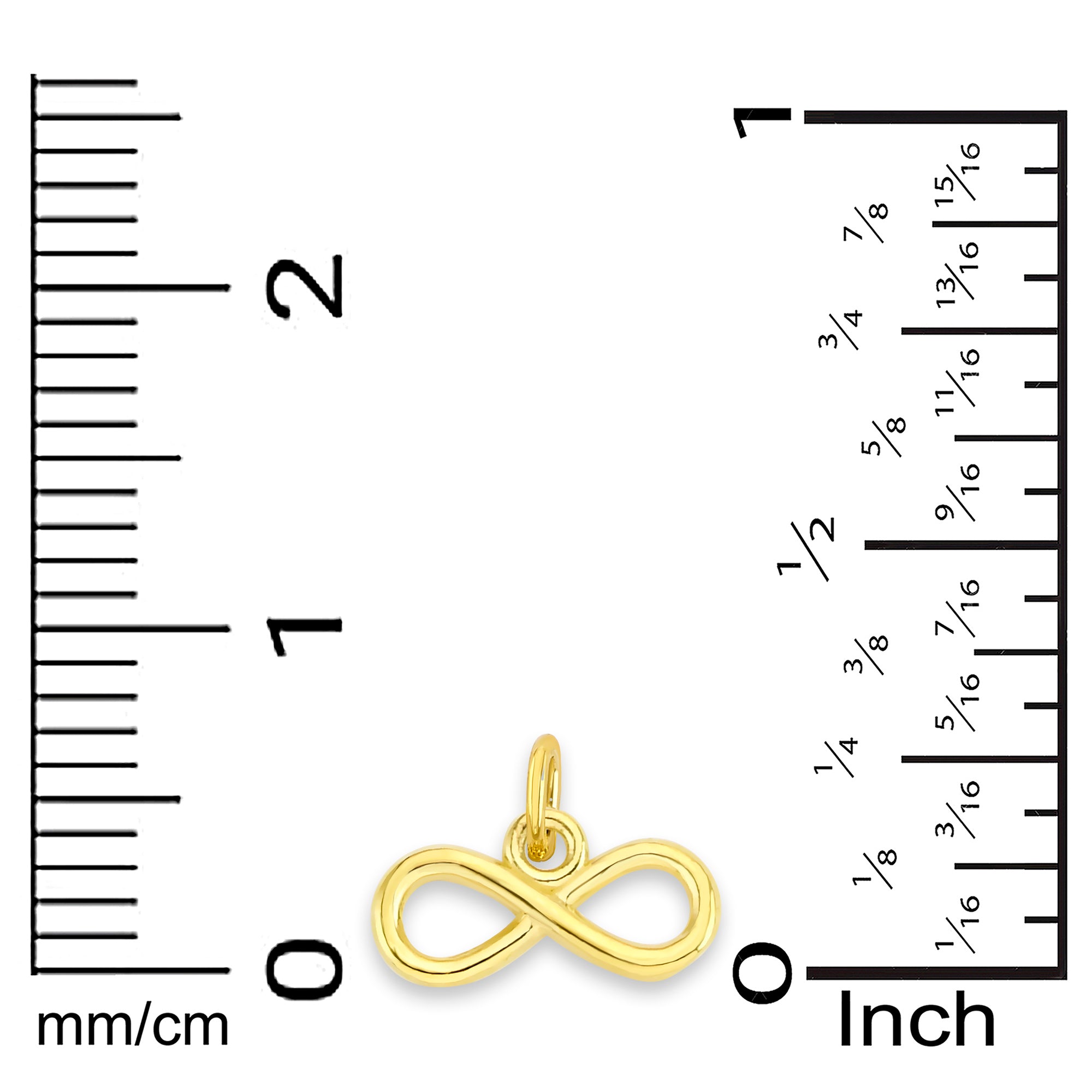 Solid Gold Infinity Charm - 10k or 14k