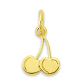 Load image into Gallery viewer, 10k/14k Solid Gold Cherry Charm - Fruit Charms for Bracelet