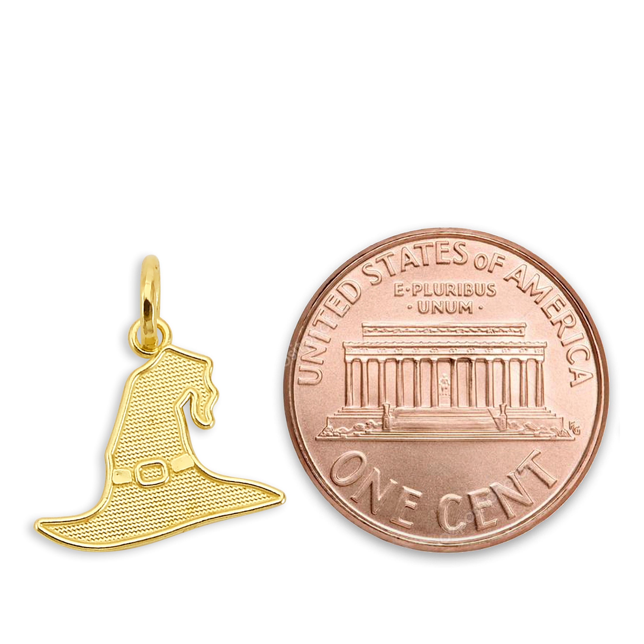 Solid Gold Witch Hat Charm- 10k or 14k