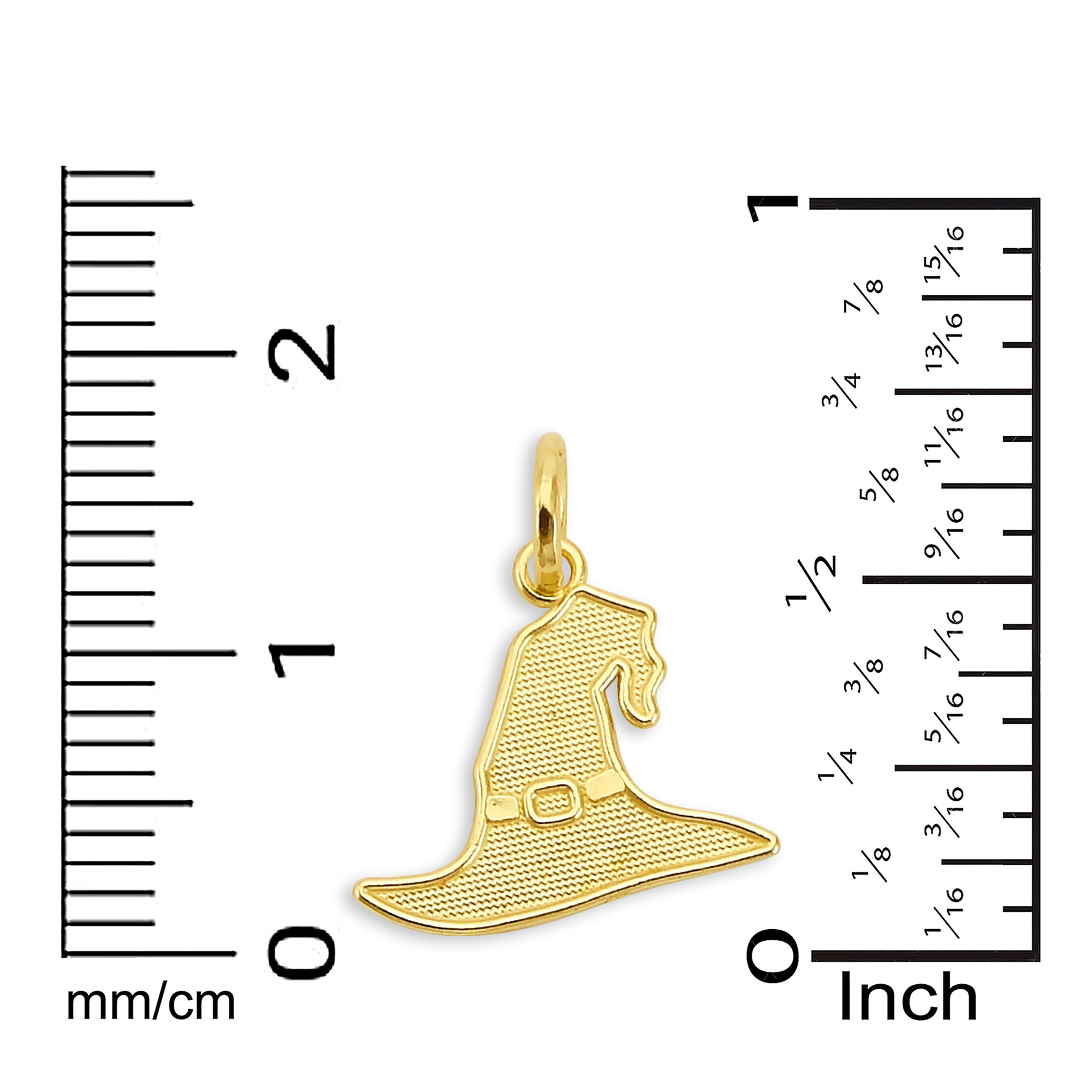 Solid Gold Witch Hat Charm- 10k or 14k