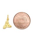 Load image into Gallery viewer, Solid Gold Mistletoe Charm - 10k or 14k