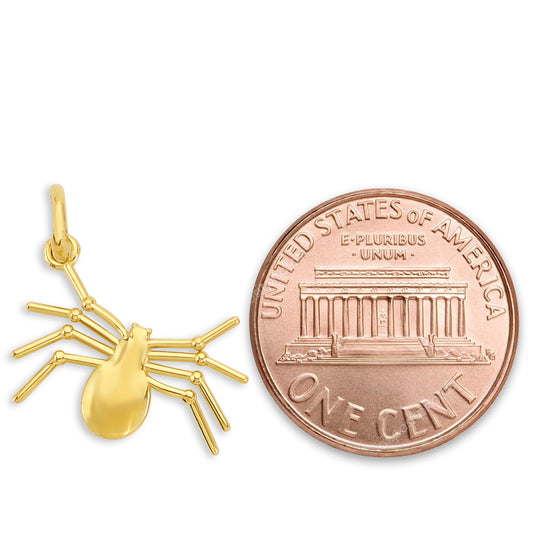 Solid Gold Spider Charm- 10k or 14k