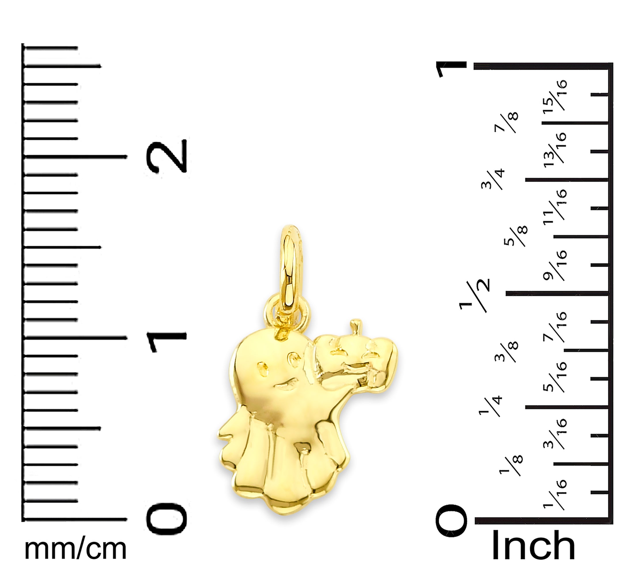 Solid Gold Ghost with Pumpkin Charm- 10k or 14k
