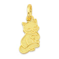 Load image into Gallery viewer, 10k/14k Solid Gold Cat Charm- Animal Jewelry for Bracelet