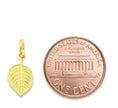 Load image into Gallery viewer, Solid Gold Leaf Charm- 10k or 14k