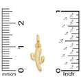 Load image into Gallery viewer, Solid Gold Cactus Charm - 10k or 14k