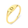 Load image into Gallery viewer, Solid Gold Initial Signet Ring - 10k or 14k