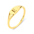 Load image into Gallery viewer, Solid Gold Initial Signet Ring - 10k or 14k