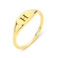 Load image into Gallery viewer, Solid Gold Initial Signet Ring - 10k or 14k