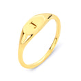 Load image into Gallery viewer, Solid Gold Initial Signet Ring - 10k or 14k