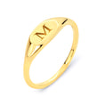 Load image into Gallery viewer, Solid Gold Initial Signet Ring - 10k or 14k
