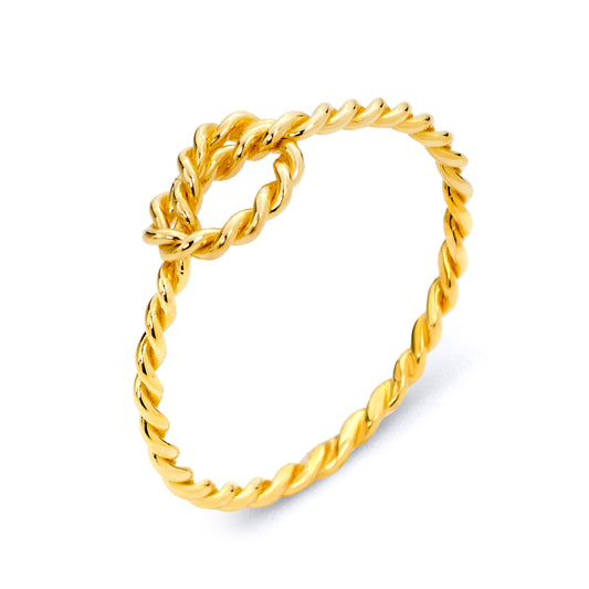 Solid Gold Knot Ring - 10k or 14k