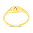 Load image into Gallery viewer, Solid Gold Initial Signet Ring - 10k or 14k