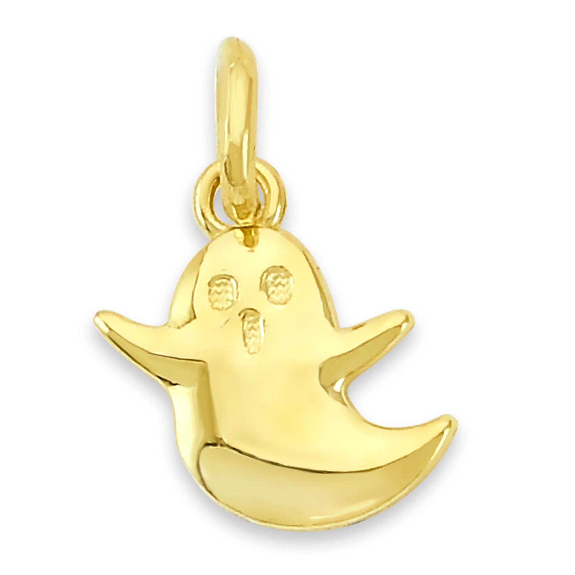 Solid Gold Ghost Pendant - 10k or 14k