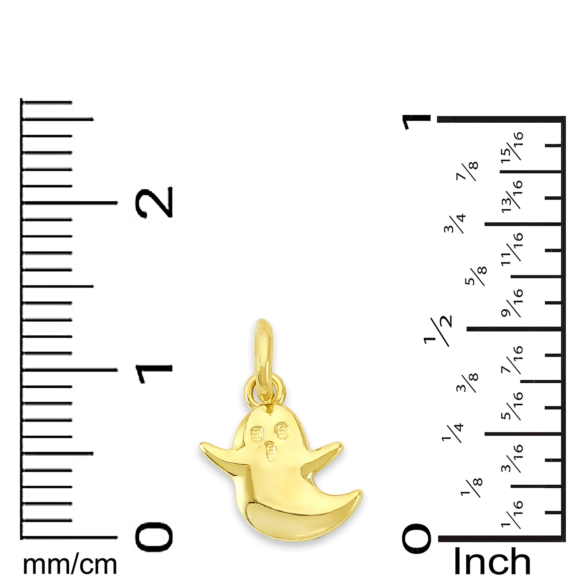 Solid Gold Ghost Pendant - 10k or 14k