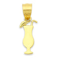 Load image into Gallery viewer, 10k/14k Solid Gold Cocktail Glass Pendant - Summer Jewelry for Bracelet